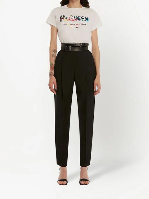 Alexander McQueen logo-print T-shirt - White