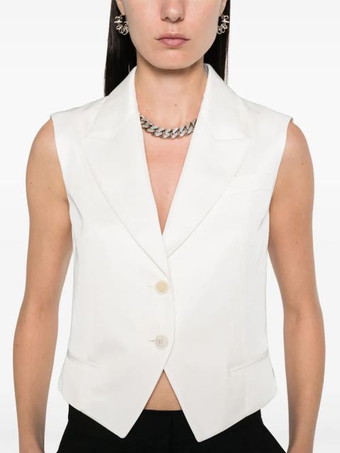 Alexander McQueen twill-weave tailored waistcoat - White