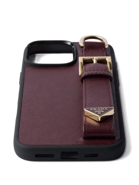 Prada saffiano-leather phone case - Red