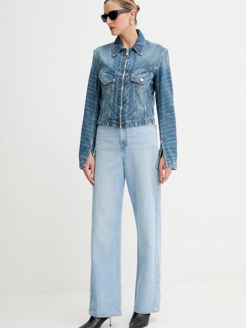 BOSS Orange kurtka jeansowa kolor niebieski przejściowa 50542426 - zdjęcie produktu nr 2