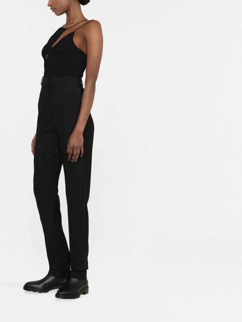 Alexander McQueen high-waisted tailored wool trousers - Black