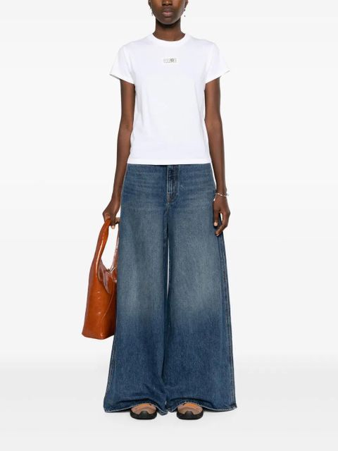 MM6 Maison Margiela logo-appliqué cotton T-shirt - White