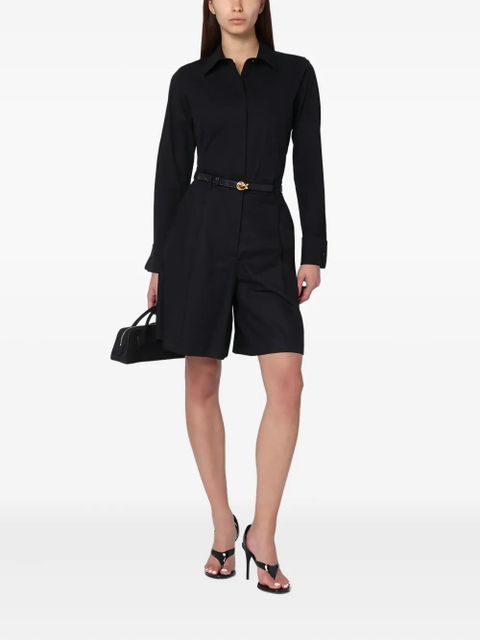 Max Mara embroidered-logo long-sleeve shirt - Black