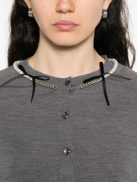 Simone Rocha merino wool cardigan - Grey