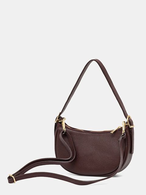 Answear Lab torebka skórzana kolor bordowy - zdjęcie produktu nr 2