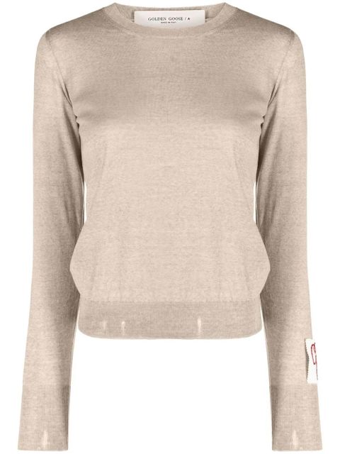 Golden Goose distressed fine-knit jumper - Neutrals - zdjęcie produktu nr 1