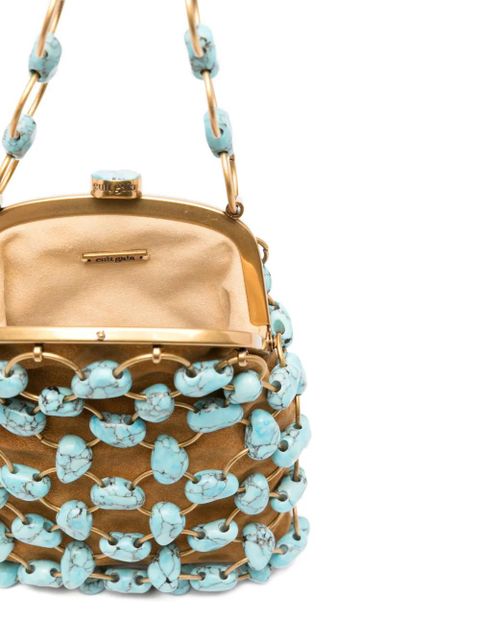 Cult Gaia Brielle wristlet bag - Brown