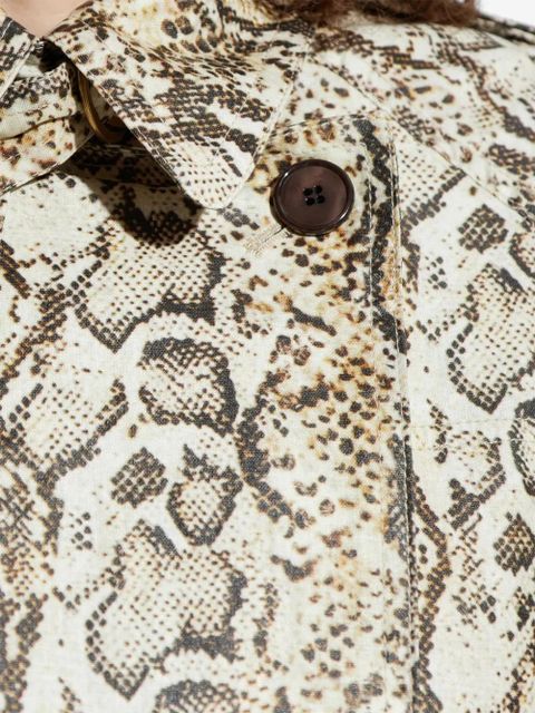 ISABEL MARANT snakeskin-effect trench coat - Neutrals
