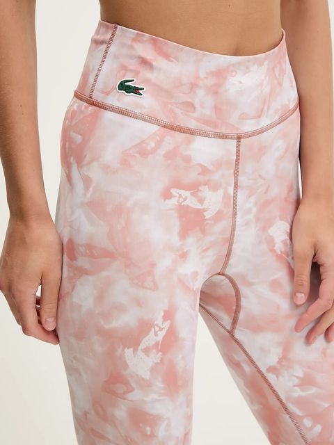 Lacoste legginsy damskie kolor różowy wzorzyste OF8572