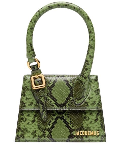 Jacquemus Le Chiquito snakeskin-effect mini bag - Green - zdjęcie produktu nr 1