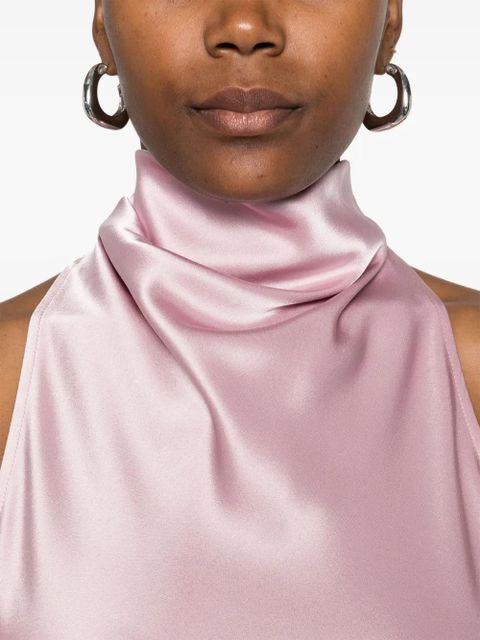Nanushka cowl-neck midi dress - Pink