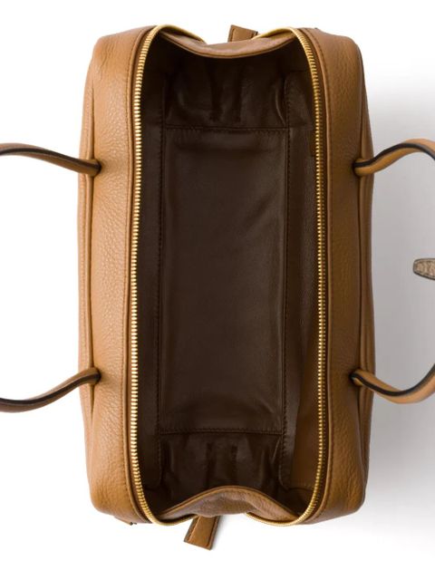 Prada medium leather tote bag - Brown