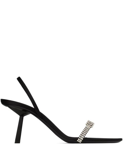 Saint Laurent Rendez-Vous 75mm leather sandals - Black