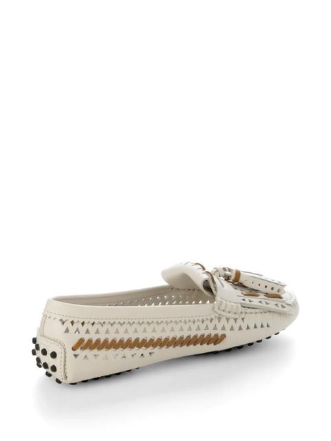 Tod's tassel-detail cutout loafer - Neutrals