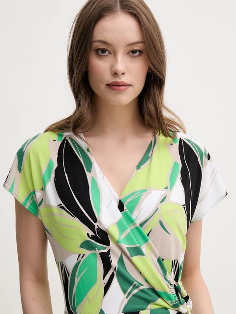 Joseph Ribkoff sukienka kolor zielony midi rozkloszowana 241201