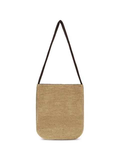 The Row Lori curved raffia shoulder bag - Neutrals - zdjęcie produktu nr 1