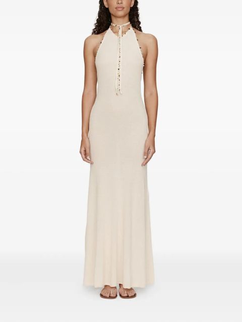 Christopher Esber halterneck maxi dress - Neutrals