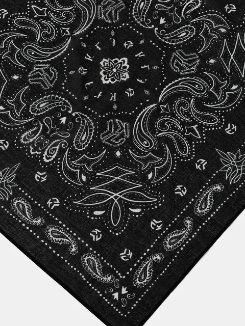 Karl Lagerfeld Jeans apaszka bawełniana damska kolor czarny wzorzysta A4W33087 - zdjęcie produktu nr 2