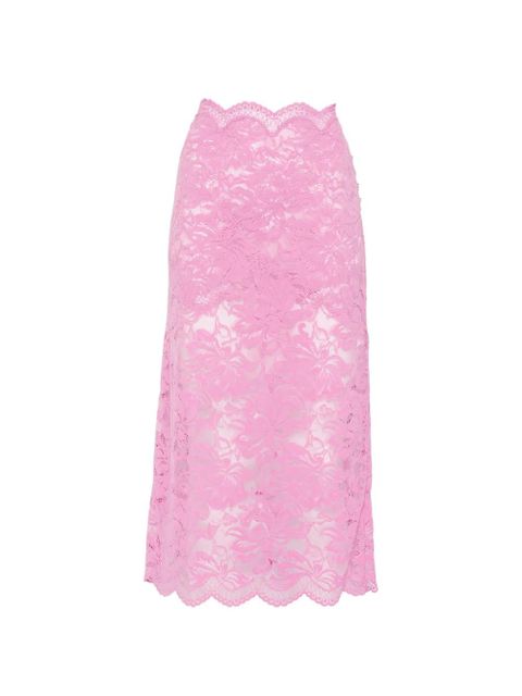 Rabanne lace pencil midi skirt - Pink - zdjęcie produktu nr 1
