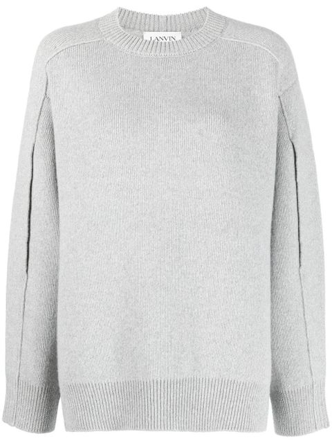 Lanvin round-neck cape-back jumper - Grey - zdjęcie produktu nr 1