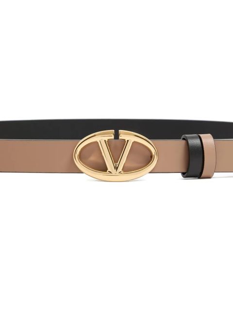 Valentino Garavani VLogo The Bold Edition reversible calfskin belt 20 mm - Black