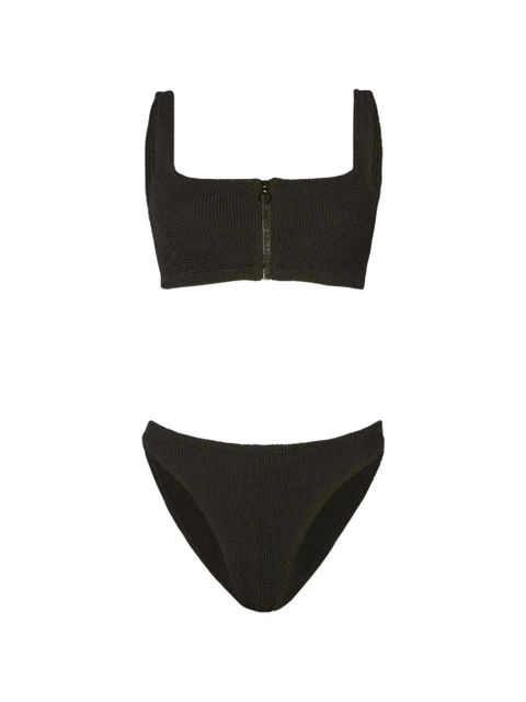 Hunza G Dallas zip-front bikini - Black - zdjęcie produktu nr 1