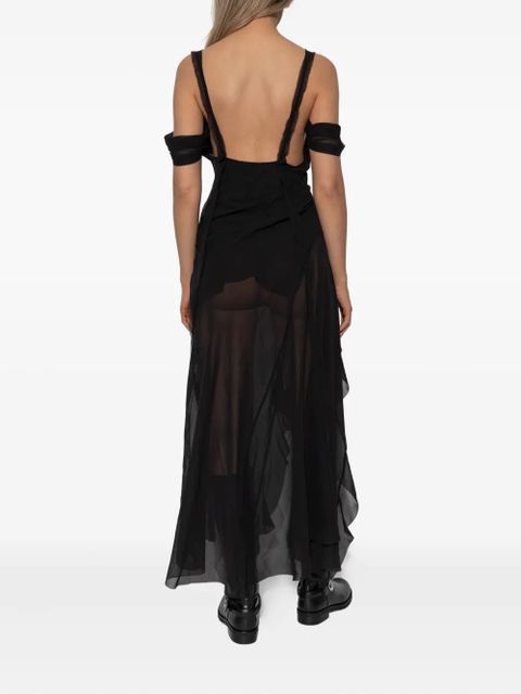 MISBHV Gabrielle ruffled maxi dress - Black