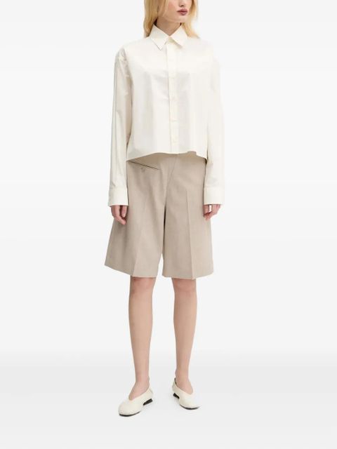 MM6 Maison Margiela front-crease welt-pocket shorts - Neutrals