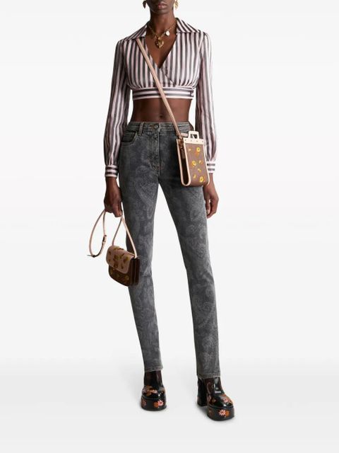 ETRO high-rise paisley-print straight-leg jeans - Grey - zdjęcie produktu nr 2