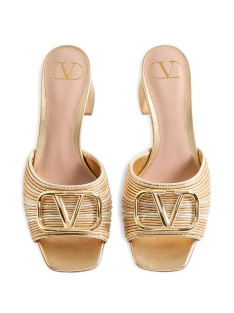 Valentino Garavani 60mm VLogo sandals - Gold