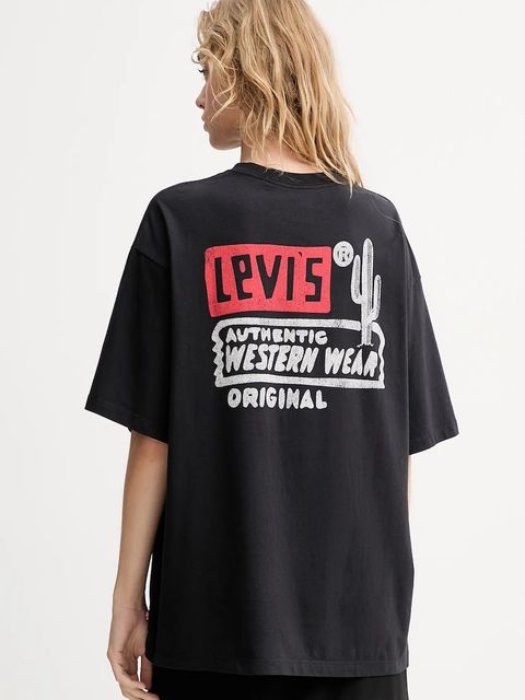 Levi's t-shirt bawełniany damski kolor czarny 000G4 - zdjęcie produktu nr 1