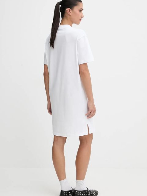 Karl Lagerfeld Jeans sukienka bawełniana kolor biały mini oversize B1W13043