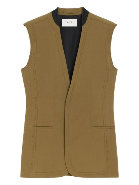 AMI Paris wool gilet - Green - zdjęcie produktu nr 1