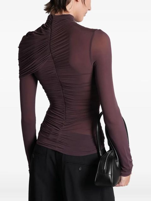 Magda Butrym ruched cape-effect top - Red