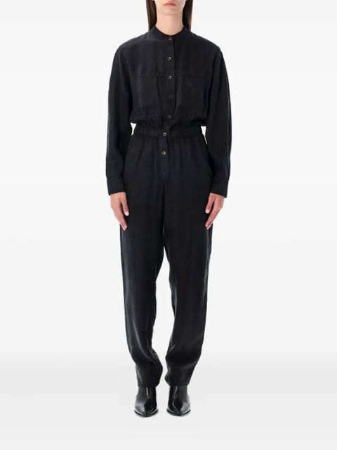 MARANT ÉTOILE Zully button-fastening pocket jumpsuit - Black - zdjęcie produktu nr 1