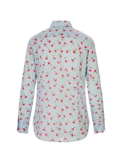 Jil Sander floral-print long-sleeve shirt - Blue - zdjęcie produktu nr 2