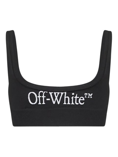Off-White stripe-detail ribbed top - Black - zdjęcie produktu nr 2