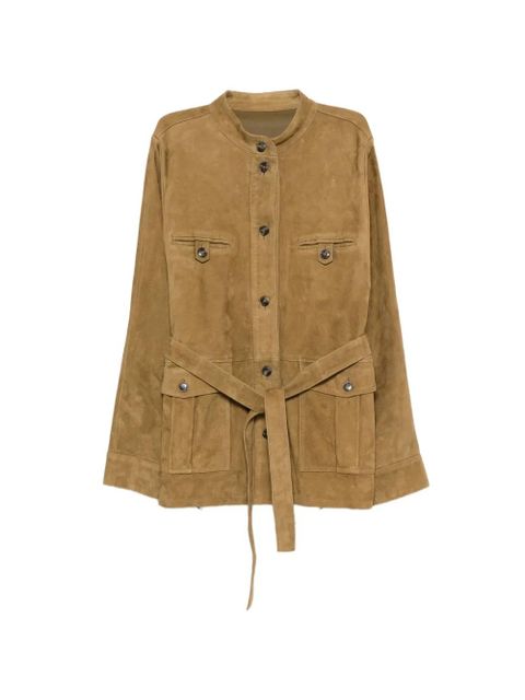 Yves Salomon belted suede jacket - Brown - zdjęcie produktu nr 1