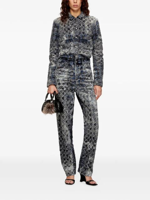 Diesel logo-embossed tote bag - Black