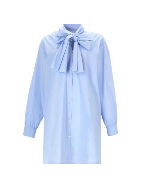 Moschino bow-detail mini shirt dress - Blue - zdjęcie produktu nr 1