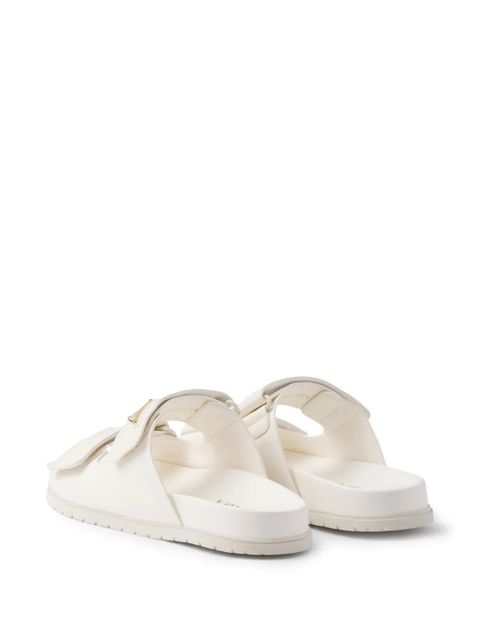 Prada leather slides - White