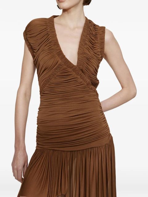 Christopher Esber Theron draped maxi dress - Brown