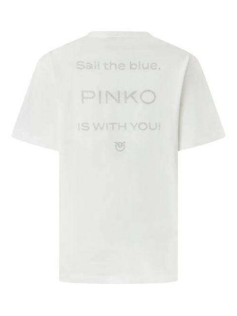 PINKO embroidered logo t-shirt - White - zdjęcie produktu nr 2