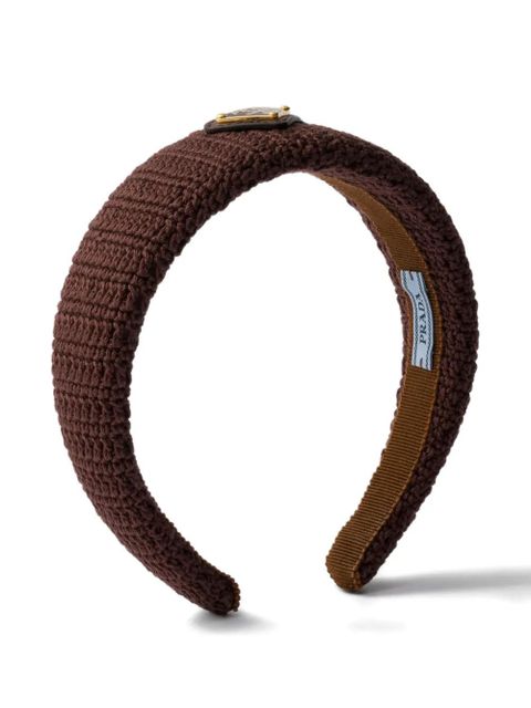 Prada crochet headband - Brown - zdjęcie produktu nr 1