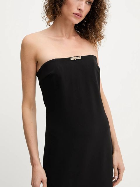 Elisabetta Franchi sukienka kolor czarny midi dopasowana AB84852E3