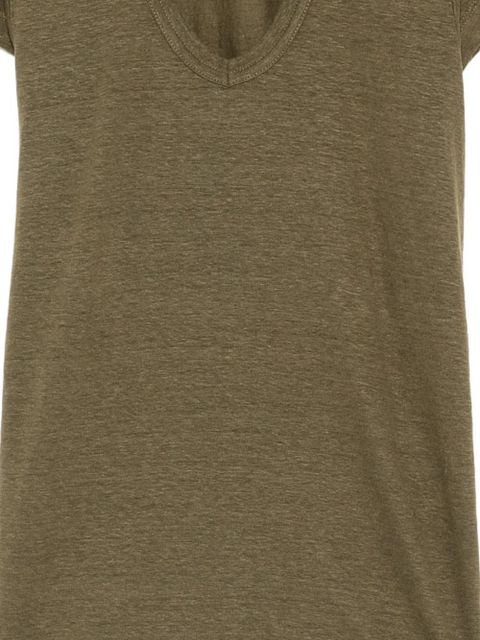MARANT ÉTOILE Zankou V-neck T-shirt - Green