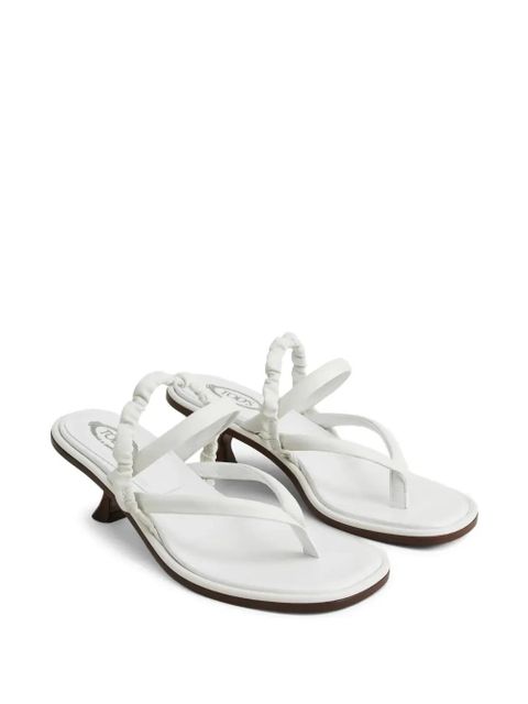 Tod's ruched strap sandals - White - zdjęcie produktu nr 2
