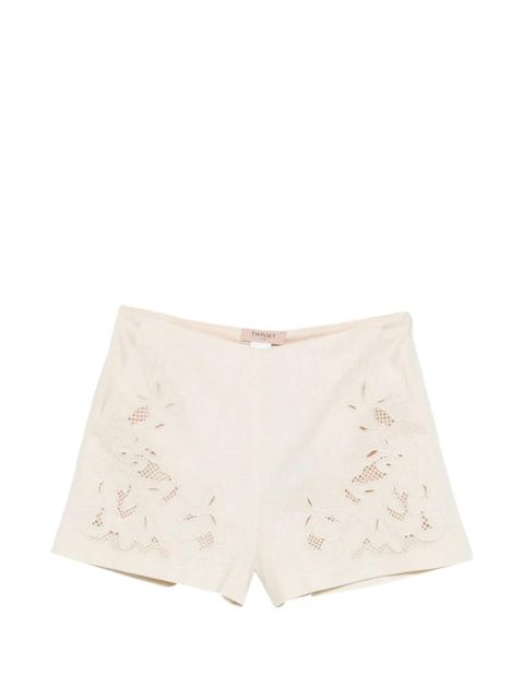 TWINSET floral-embroidery shorts - Neutrals - zdjęcie produktu nr 1