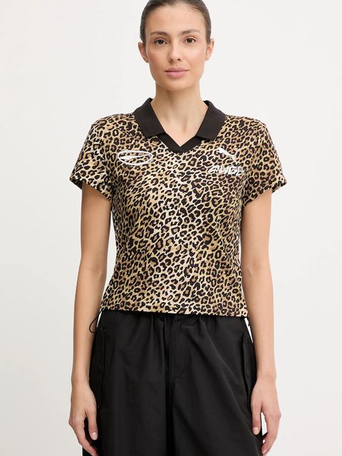 Puma x A$AP ROCKY polo bawełniane damski kolor brązowy 636099 - zdjęcie produktu nr 1