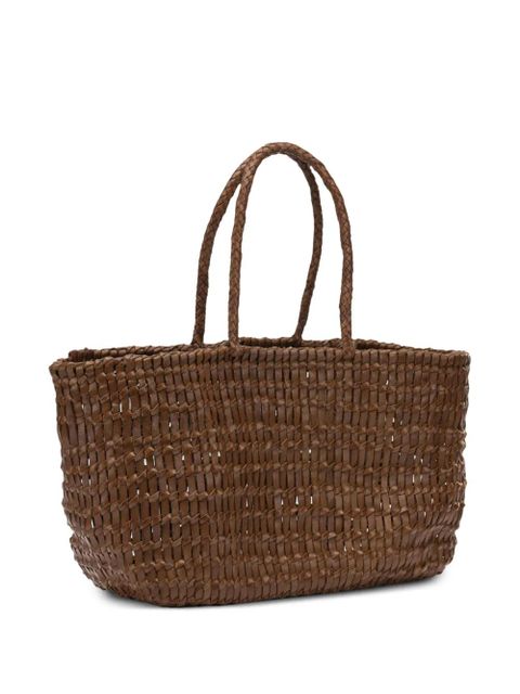 DRAGON DIFFUSION Terrafino woven leather tote bag - Brown